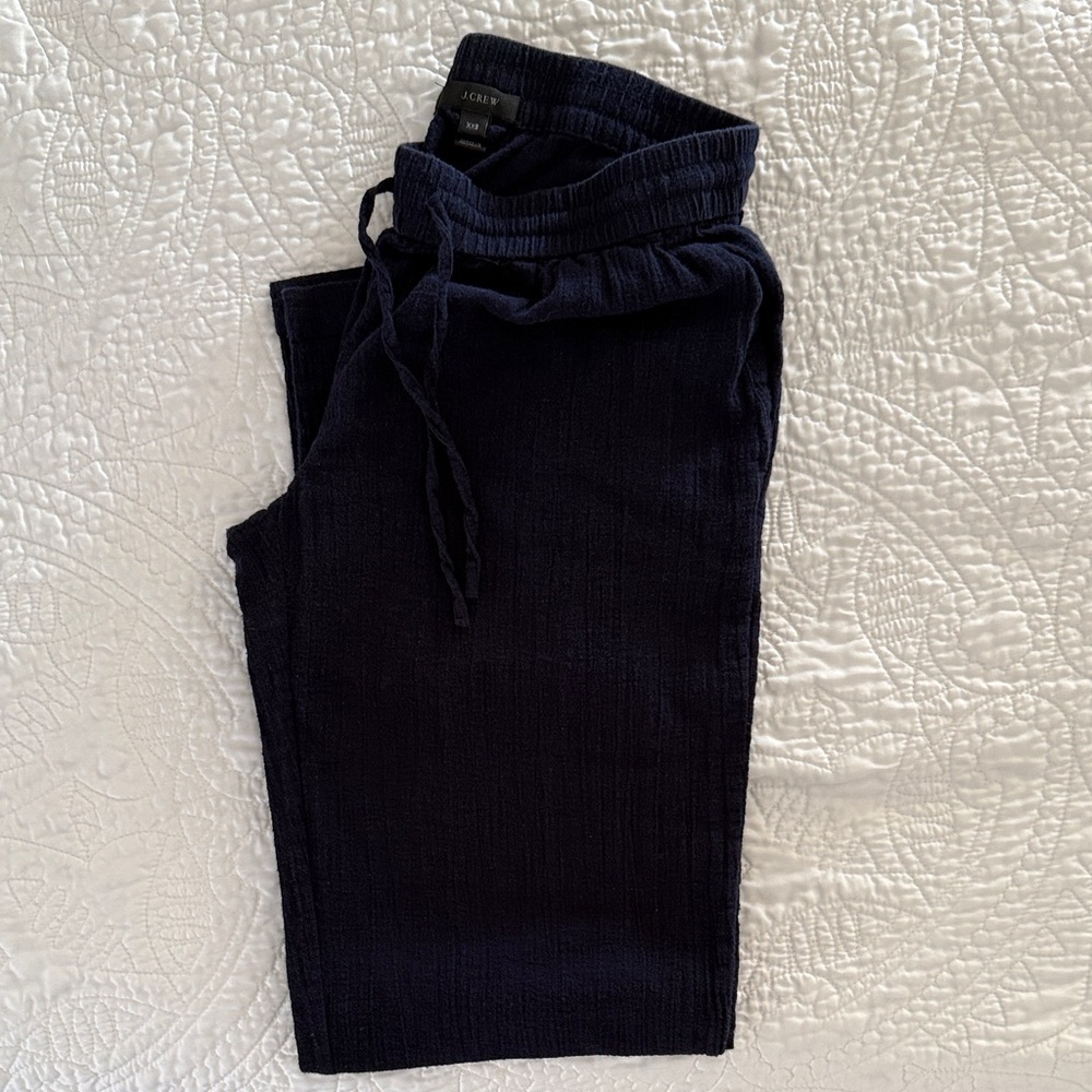 J. Crew Women’s Navy Blue 100% Cotton lightweight summer pant